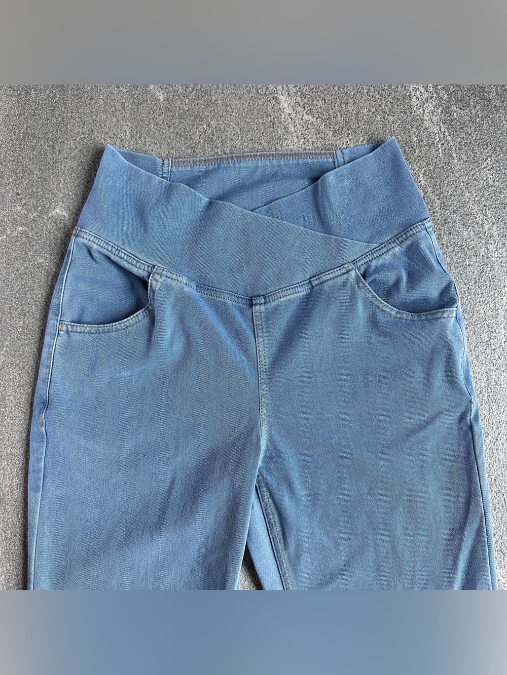 Halara Flex High Waisted Crossover Pocket InstantCool Washed Casual Jeans M 8/10 - Picture 8 of 16